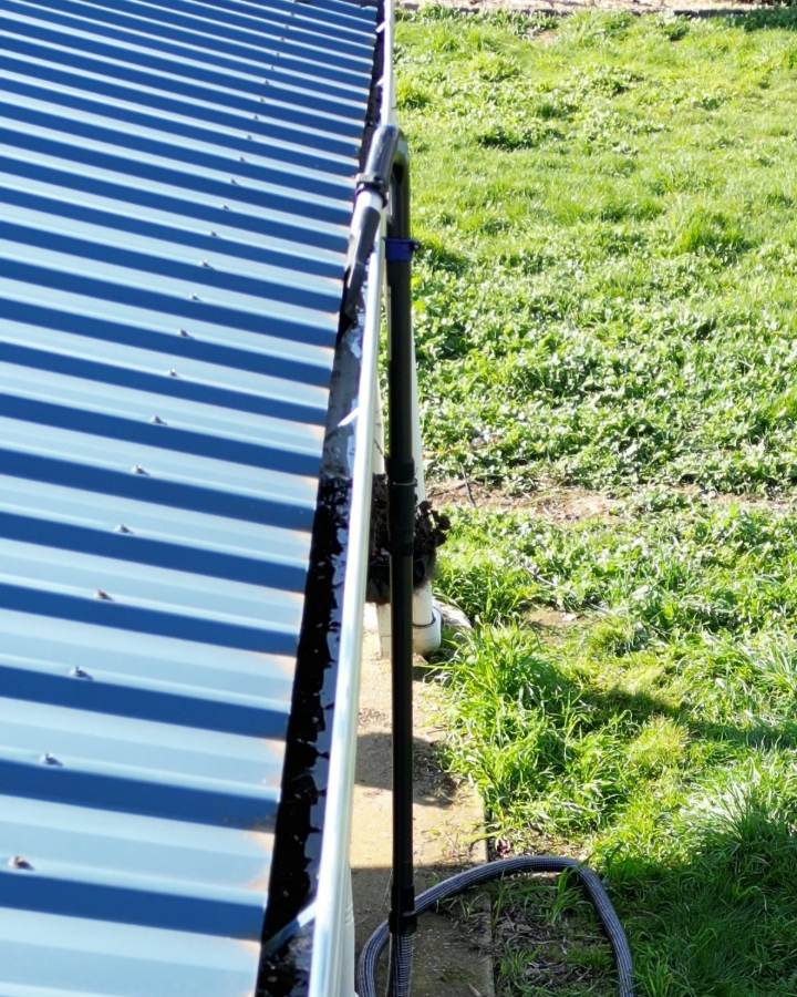 Gutter before cleaning